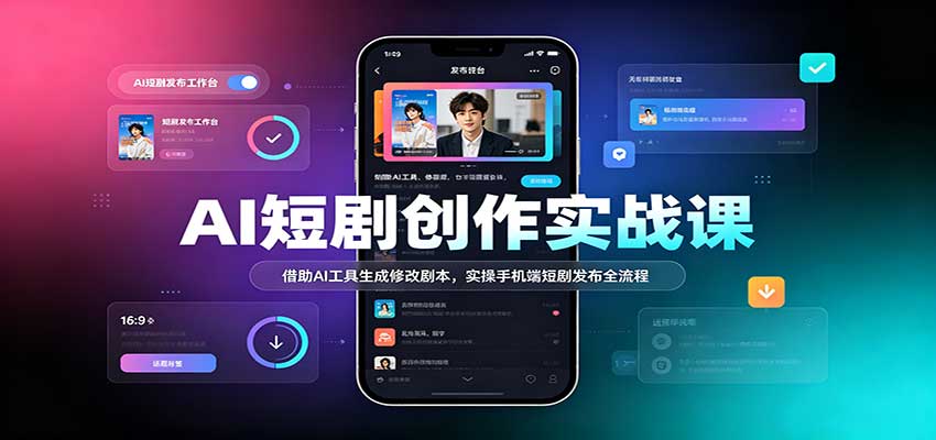 AI短剧创作实战课：借助AI工具生成修改剧本，实操手机端短剧发布全流程-小灰云创