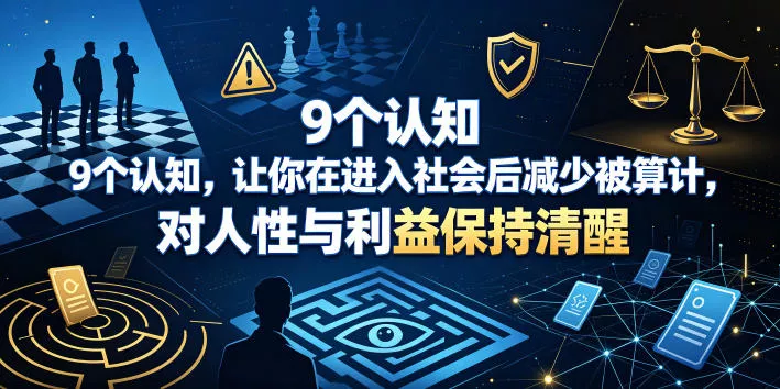 付费文章：9个认知，让你在进入社会后减少被算计，对人性与利益保持清醒-小灰云创