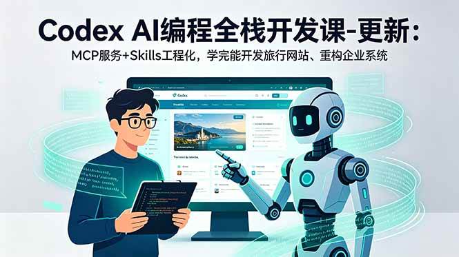 （18858期）Codex AI编程全栈开发课-更新：MCP服务+Skills工程化，学完能开发旅行网站、重构企业系统-小灰云创