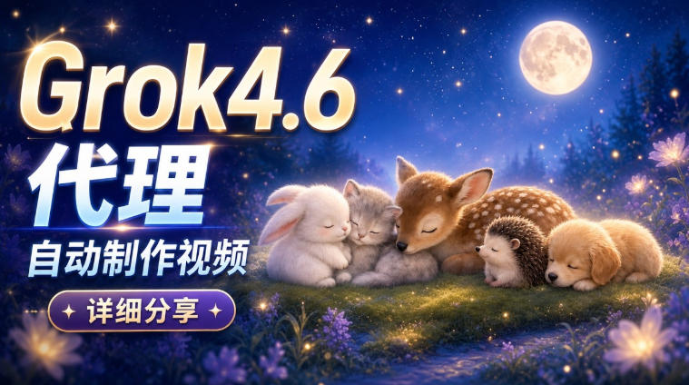 Grok 4.6代理自动制作视频！从提示词到成片全流程详细分享｜AI Agent实操分享-小灰云创