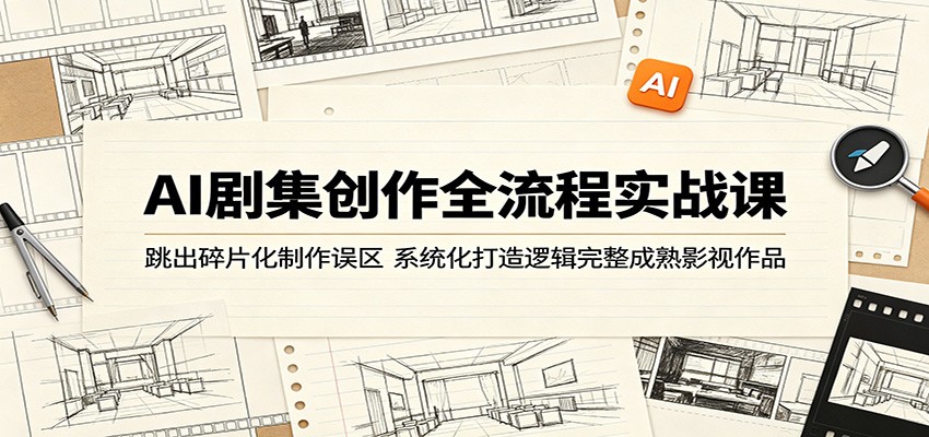 AI剧集创作全流程实战课：跳出碎片化制作误区，系统化打造逻辑完整成熟影视作品-小灰云创