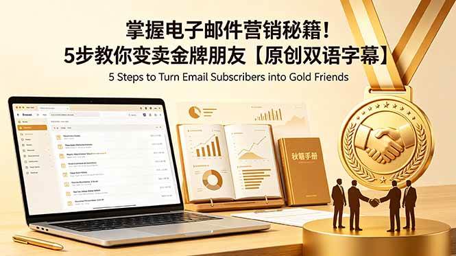 (18923期)掌握电子邮件营销秘籍!5步教你变卖金牌朋友【原创双语字幕】-小灰云创