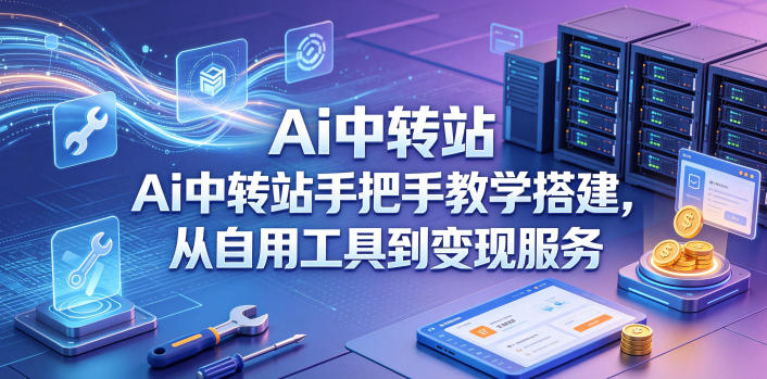 Ai中转站手把手教学搭建,从自用工具到变现服务-小灰云创
