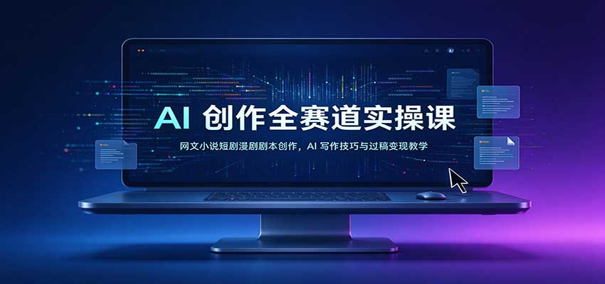 AI创作全赛道实操课：网文小说短剧漫剧剧本创作，AI写作技巧与过稿变现教学-小灰云创