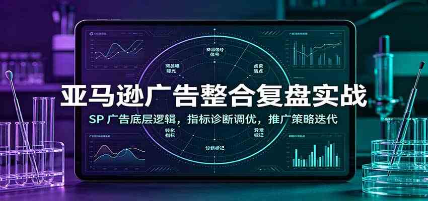 亚马逊广告整合复盘实战：SP广告底层逻辑，指标诊断调优，推广策略迭代-小灰云创