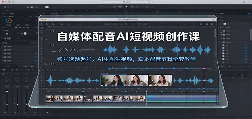 自媒体配音AI短视频创作课:账号选题起号,AI生图生视频,脚本配音剪辑全套教学 自媒体配音AI短视频创作课:账号选题起号,AI生图生视频,脚本配音剪辑全套教学
