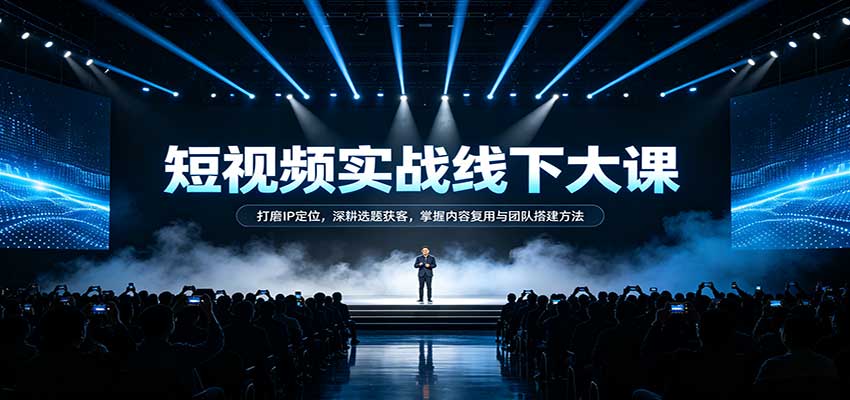 短视频实战线下大课:打磨IP定位,深耕选题获客,掌握内容复用与团队搭建方法-小灰云创