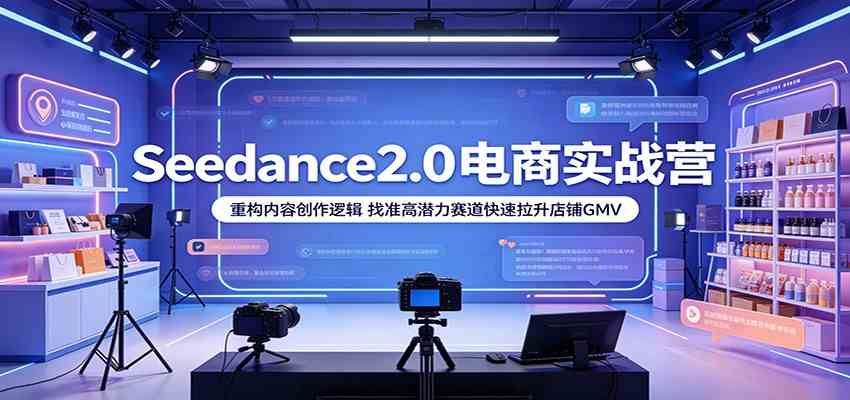 Seedance2.0电商实战营：重构内容创作逻辑，找准高潜力赛道快速拉升店铺GMV-小灰云创