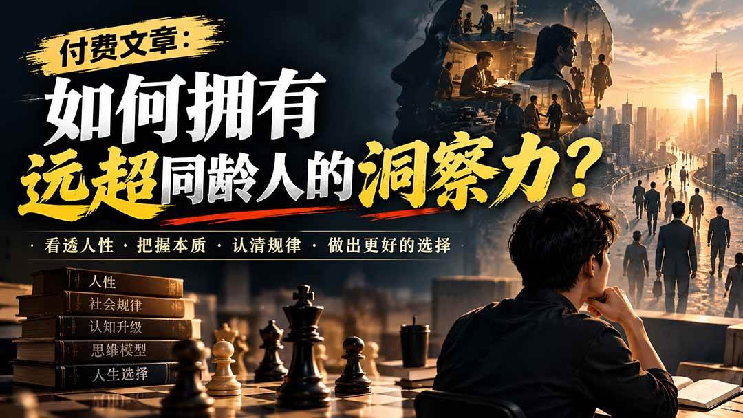 (20976期)付费文章:如何拥有远超同龄人的洞察力?-小灰云创