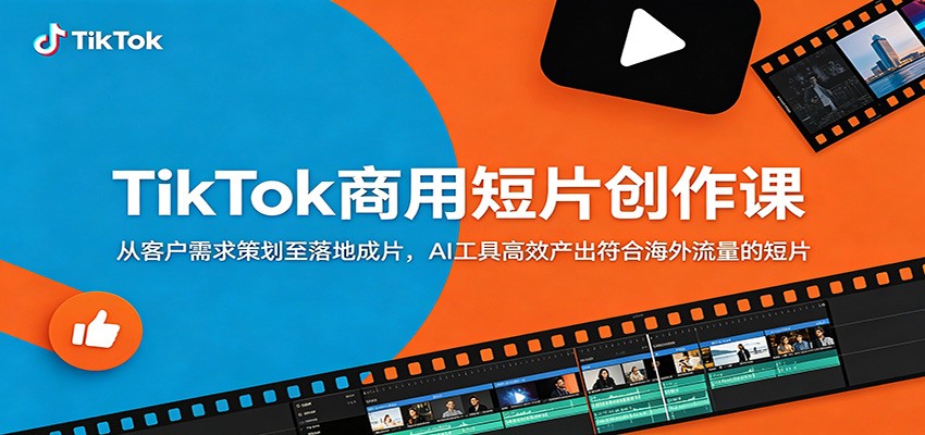 TikTok商用短片创作课：从客户需求策划至落地成片，AI工具高效产出符合海外流量的短片-小灰云创