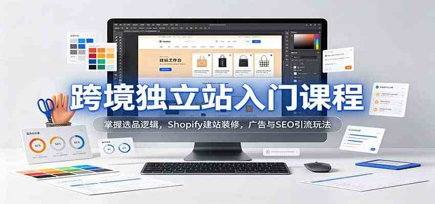 跨境独立站入门课程：掌握选品逻辑，Shopify建站装修，广告与SEO引流玩法-小灰云创