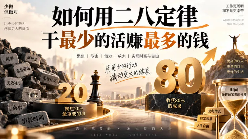 付费文章:如何用二八定律干最少的活賺最多的钱-小灰云创