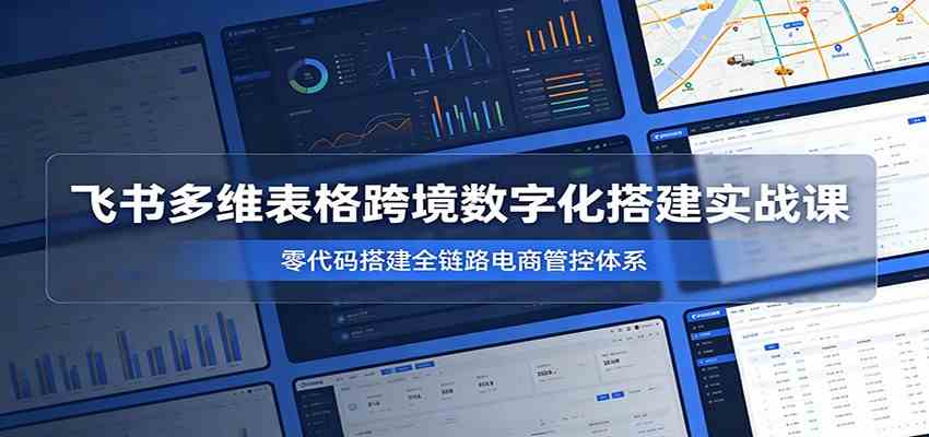 飞书多维表格跨境数字化搭建实战课，零代码搭建全链路电商管控体系-小灰云创