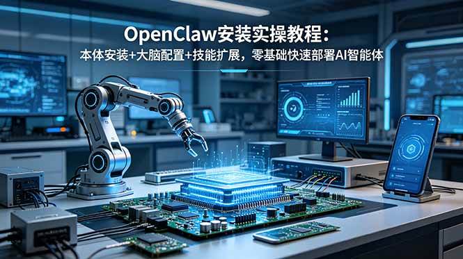 (18982期)OpenClaw安装实操教程:本体安装+大脑配置+技能扩展,零基础快速部署AI智能体-小灰云创