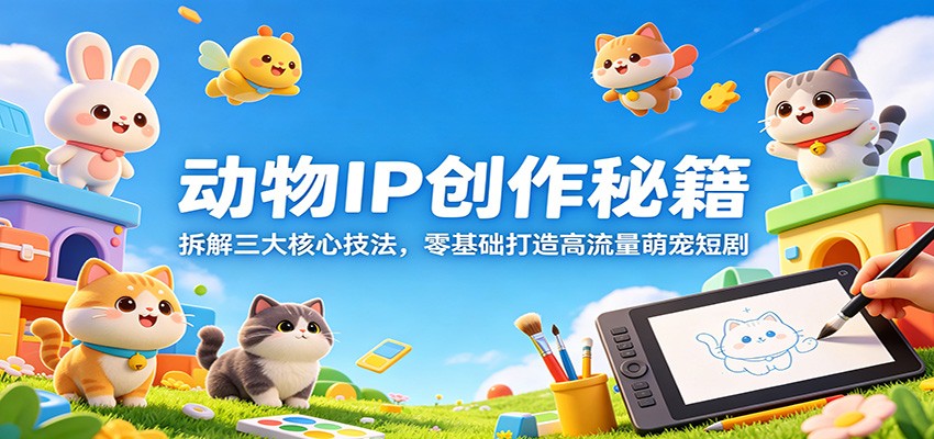 动物IP创作秘籍：拆解三大核心技法，零基础打造高流量萌宠短剧-小灰云创