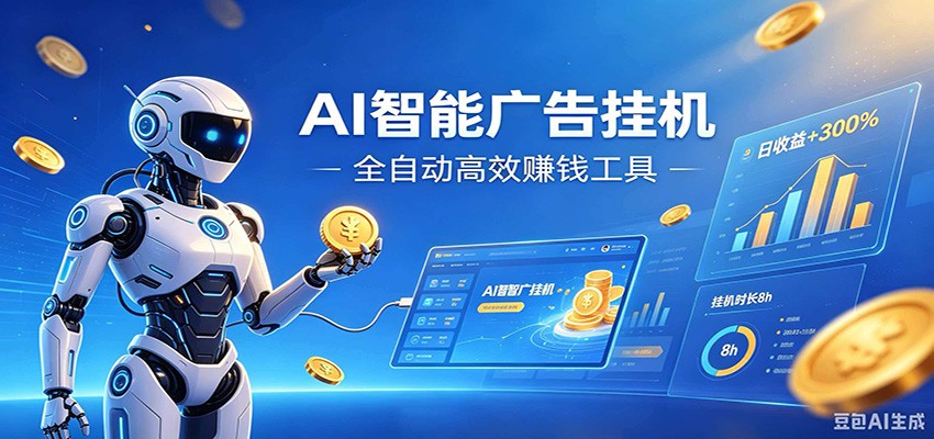 AI智能广告挂机，小白轻松上手，在家自动赚收益-小灰云创