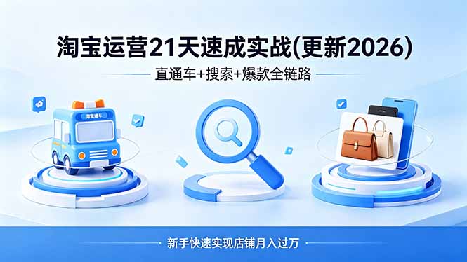 淘宝运营21天速成实战(更新4月-小灰云创