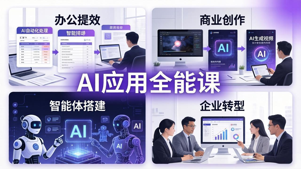 AIGC 应用全能课：办公提效、商业创作、智能体搭建、企业转型，一站式学会AI应用-小灰云创