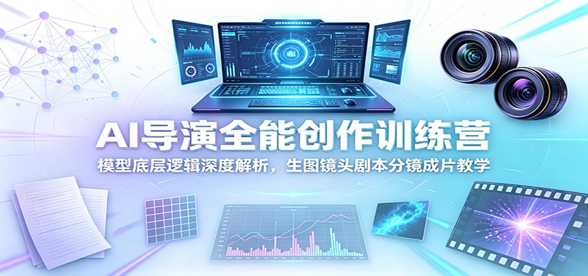 AI导演全能创作训练营:模型底层逻辑深度解析,生图镜头剧本分镜成片教学-小灰云创
