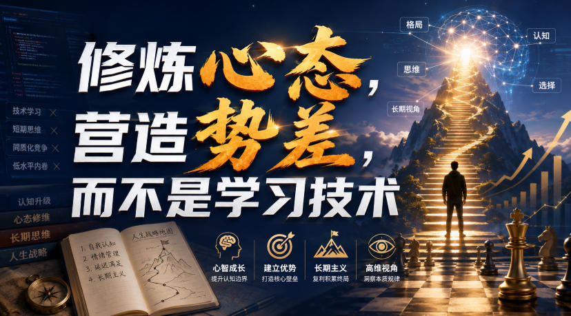 付费文章：修炼心态，营造势差，而不是学习技术-小灰云创