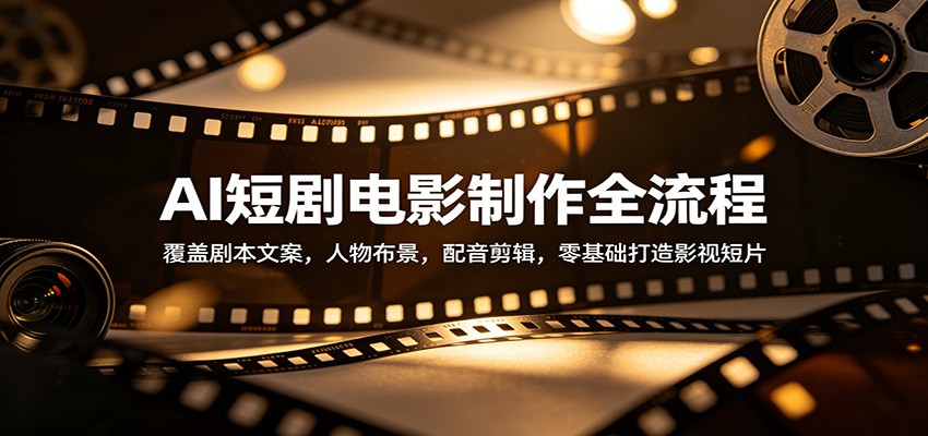 AI短剧电影制作全流程：覆盖剧本文案，人物布景，配音剪辑，零基础打造影视短片-小灰云创