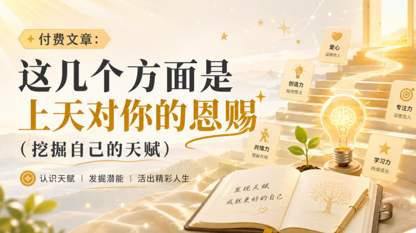 付费文章：这几个方面是上天对你的恩赐（挖掘自己的天赋）-小灰云创