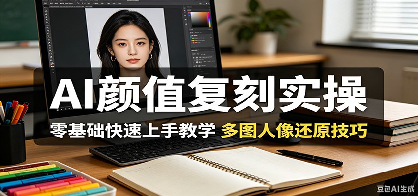 AI颜值复刻实操，零基础快速上手教学，多图人像还原技巧-小灰云创