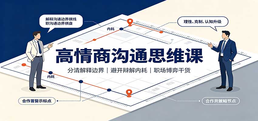 高情商沟通思维课：分清解释边界，避开辩解内耗，职场博弈干货-小灰云创