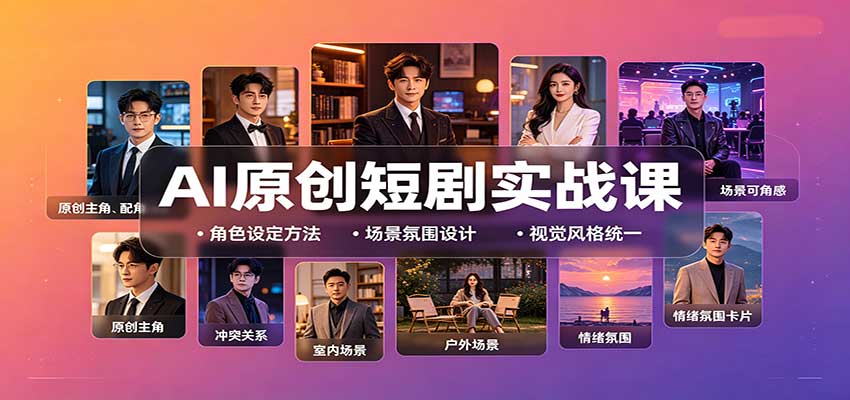 AI原创短剧实战课:从零搭建短剧创作全流程,批量产出可上线剧本-小灰云创