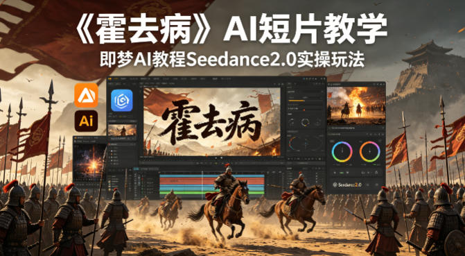 《霍去病》AI短片教学，即梦AI教程Seedance2.0实操玩法-小灰云创