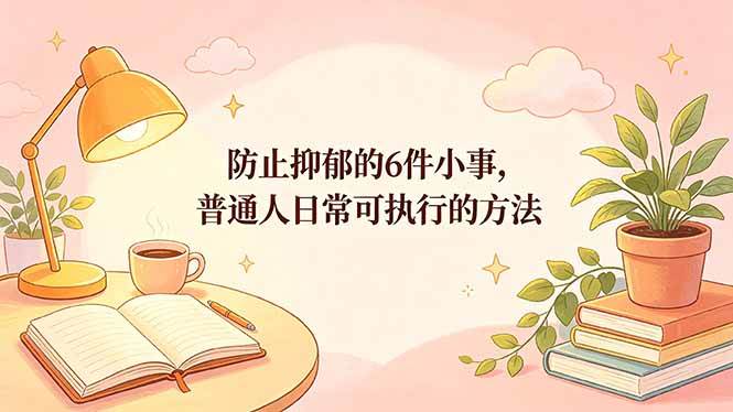 （18385期）付费文章：防止抑郁的6件小事，普通人日常可执行的方法-小灰云创