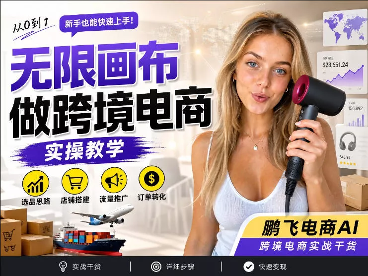【跨境电商必备】AI无线画布制作商品宣传视频，四步搞定，无线画布工作流，操作简单好上手-小灰云创