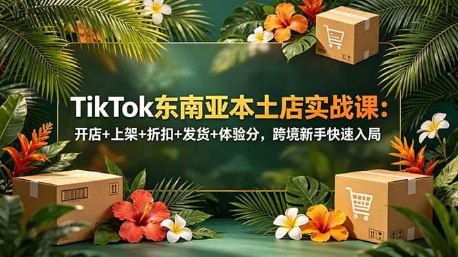 (18984期)TikTok东南亚本土店实战课:开店+上架+折扣+发货+体验分,跨境新手快速入局-小灰云创