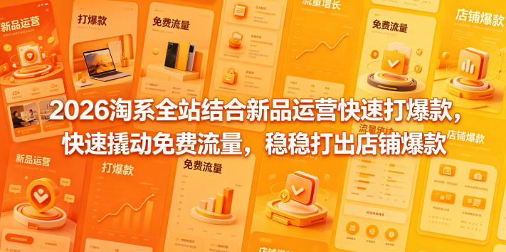 2026淘系全站结合新品运营快速打爆款，快速撬动免费流量，稳稳打出店铺爆款（更新5月12日）-小灰云创
