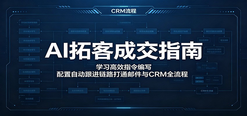 AI拓客成交指南：学习高效指令编写，配置自动跟进链路打通邮件与CRM全流程-小灰云创
