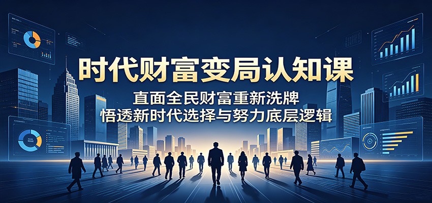 时代财富变局认知课：直面全民财富重新洗牌，悟透新时代选择与努力底层逻辑-小灰云创