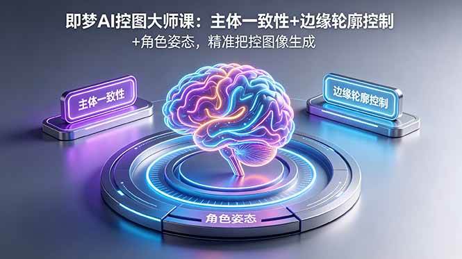 （18619期）即梦AI控图大师课：主体一致性+边缘轮廓控制+角色姿态，精准把控图像生成-小灰云创