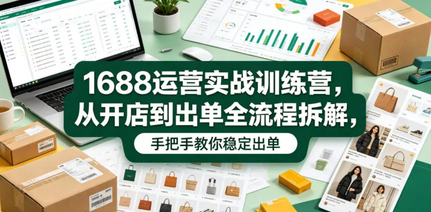 1688运营实战训练营,从开店到出单全流程拆解,手把手教你稳定出单(更新0620)-小灰云创