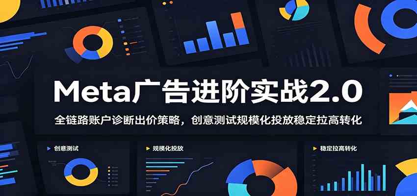 Meta广告进阶实战2.0：全链路账户诊断出价策略，创意测试规模化投放稳定拉高转化-小灰云创