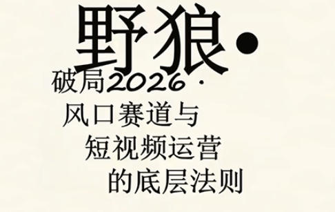 野狼团队·多平台实操运营课，覆盖AI口播、服装、好物、漫剪等热门玩法(更新4月29日)-小灰云创