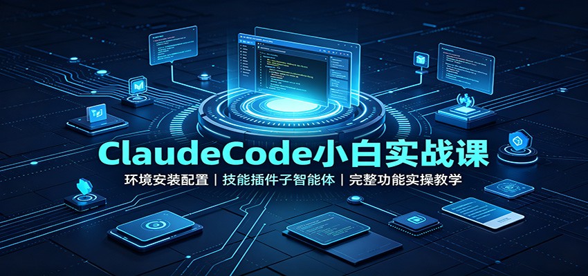 ClaudeCode小白实战课：环境安装配置，技能插件子智能体，完整功能实操教学-小灰云创