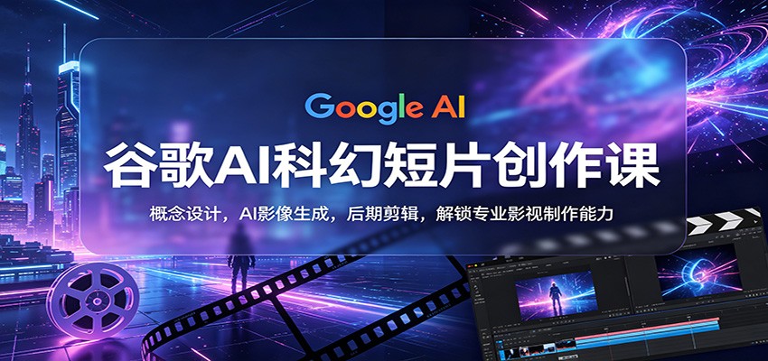 谷歌AI科幻短片创作课：概念设计，AI影像生成，后期剪辑，解锁专业影视制作能力-小灰云创