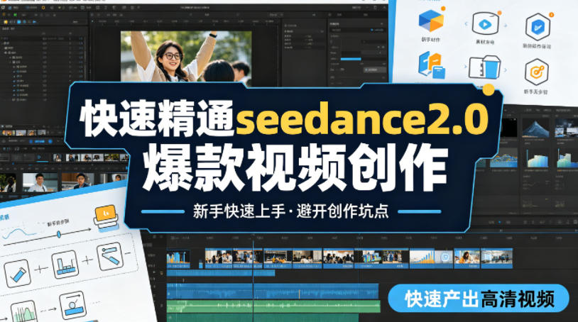 快速精通seedance2.0爆款视频创作，快速产出高清视频，避开大量创作坑点，新手也能快速上手 - 小灰云创-小灰云创