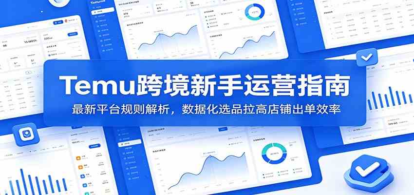 Temu跨境新手运营指南：最新平台规则解析，数据化选品拉高店铺出单效率-小灰云创