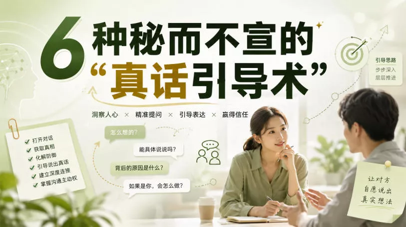 付费文章:6种秘而不宣的“真话引导术”-小灰云创