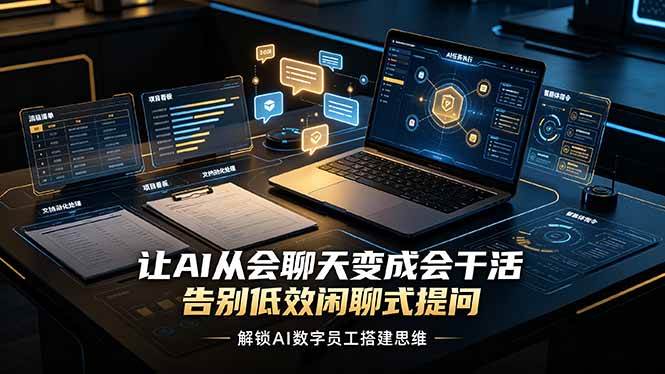 (19130期)让AI从会聊天变成会干活,告别低效闲聊式提问,解锁AI数字员工搭建思维-小灰云创