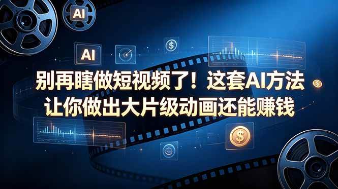 （18549期）别再瞎做短视频了！这套 AI 方法让你做出大片级动画还能赚钱【原创双语字幕】-小灰云创