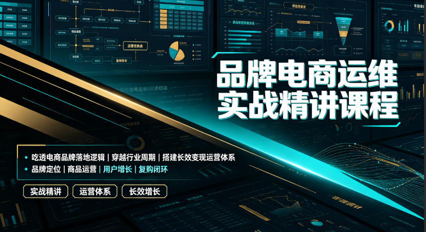 品牌电商运维实战精讲课程｜吃透电商品牌落地逻辑、穿越行业周期、搭建长效变现运营体系-小灰云创