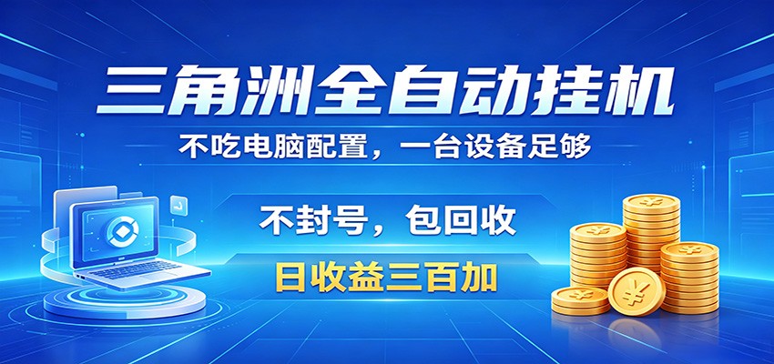 三角洲全自动挂机项目，防封稳账号，日收益300+，收益全程包回收，省心稳赚-小灰云创