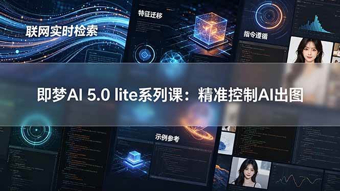 (18962期)即梦AI 5.0 lite实战课:联网实时检索+特征迁移+指令遵循+示例参考,精准控制AI出图-小灰云创